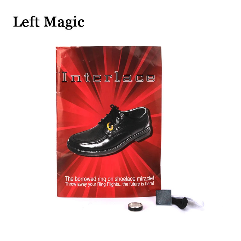 Interlace By Richard Sanders Magic Tricks Ring Into Shoes  Props Close Up Magic Tool  Magician Accessories