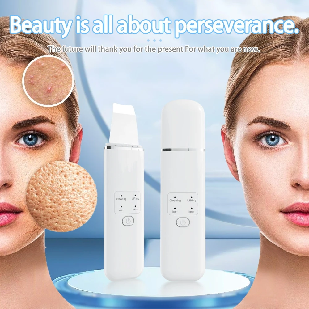 超音波ディープフェイスクリーニングマシンスキンスクラバー汚れを除去黒ずみを軽減シミやしわを軽減顔の美白リフティング