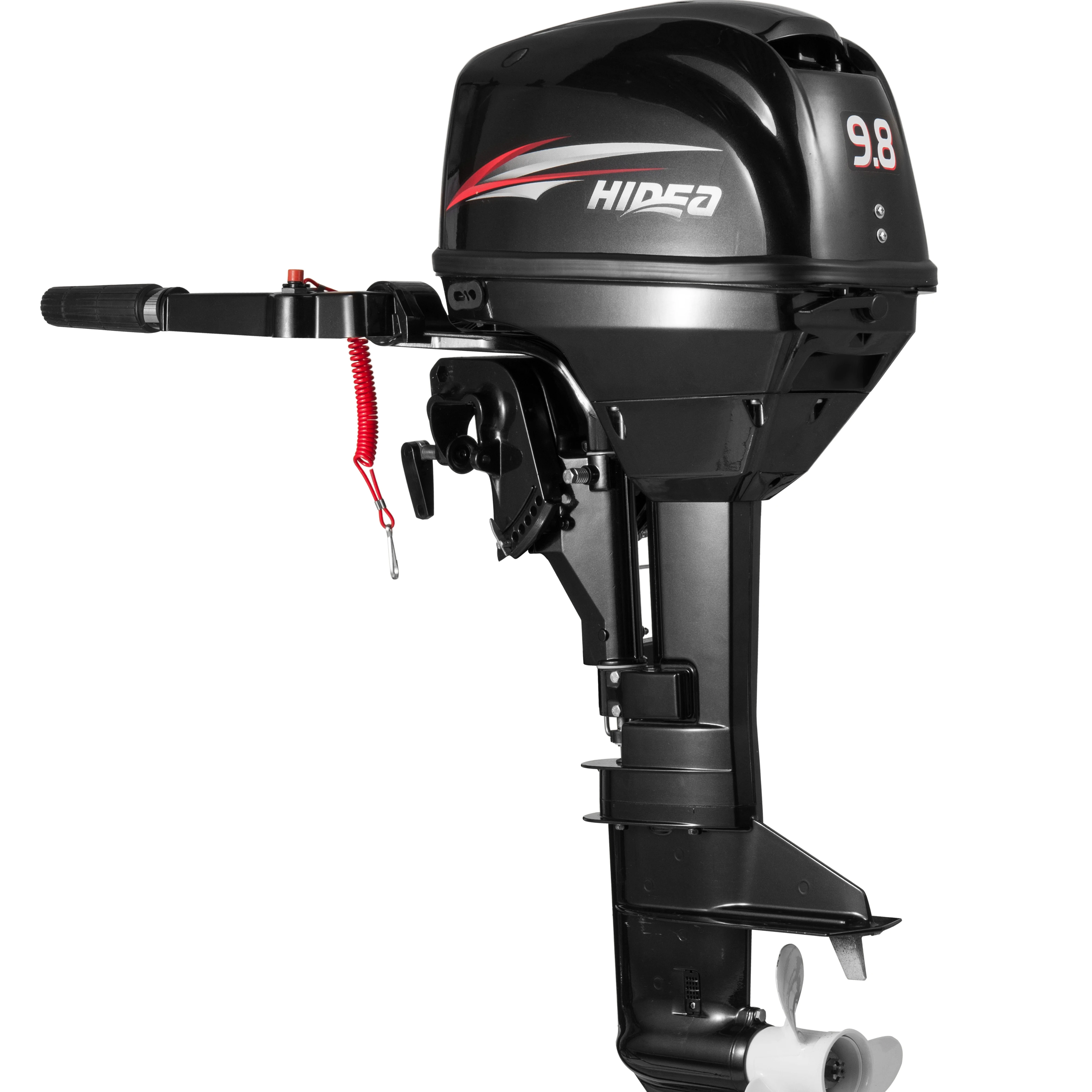 Wholesale New High Quality HIDEA HD9.8F Steel Black  Outboard Engine Two-stroke 9.8HP Horsepower Sport-fishing Boat