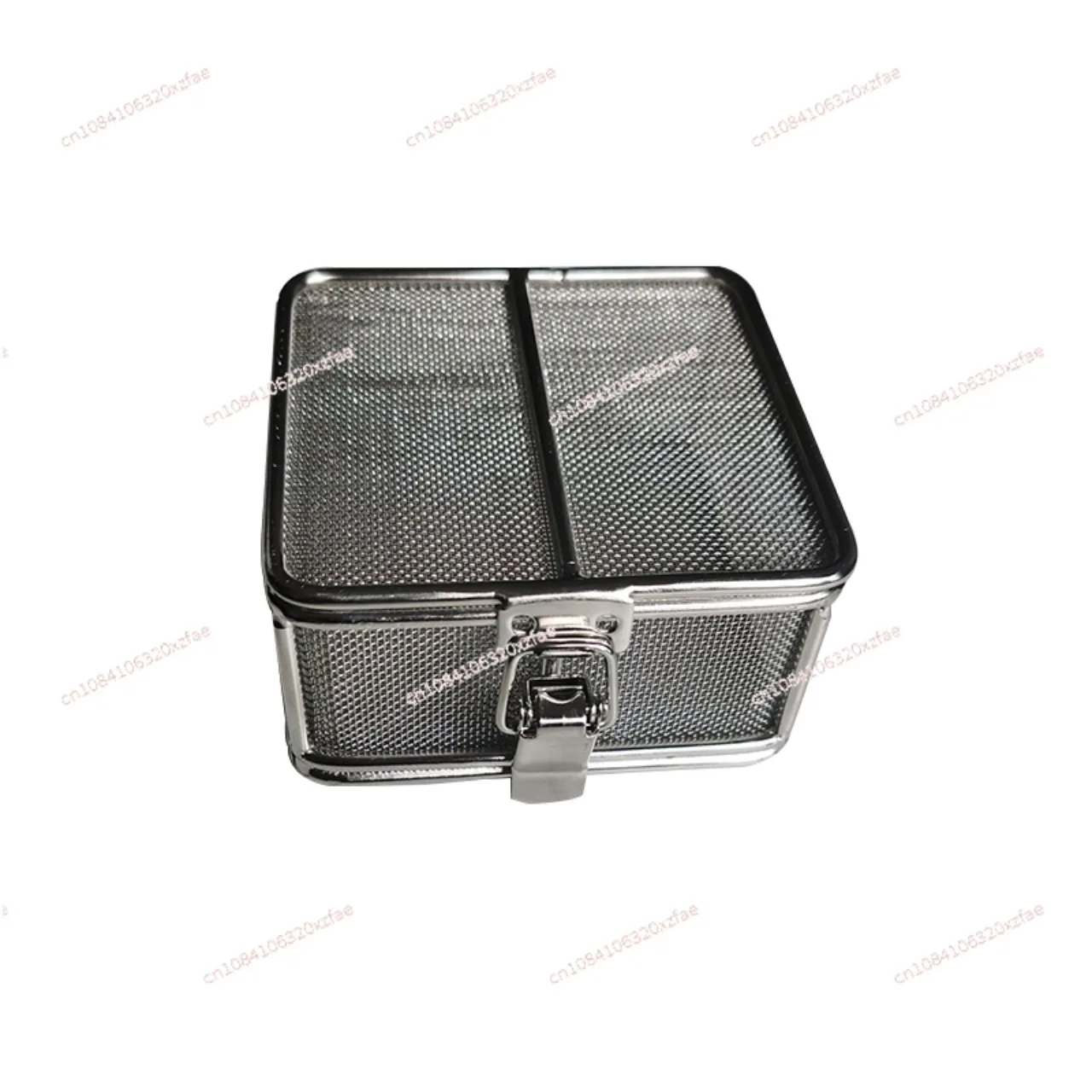 With Lid Lock Storage Basket Ultrasonic Cleaning Box Medical Instrument Sterilization Basket 1pcs Stainless Steel Mesh Basket