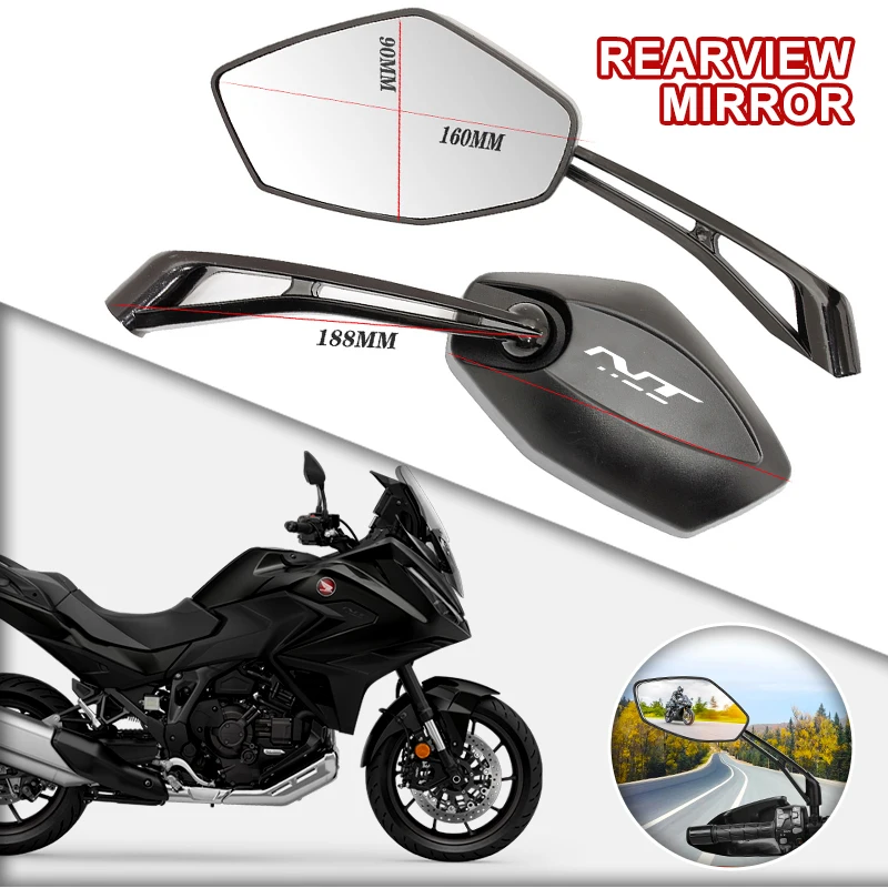 

2 шт., модифицированные зеркала заднего вида для мотоцикла, аксессуары из АБС-пластика для NT1100 NT700V NT 1100 2025 nt1100 DCT, индивидуальный логотип ADV350