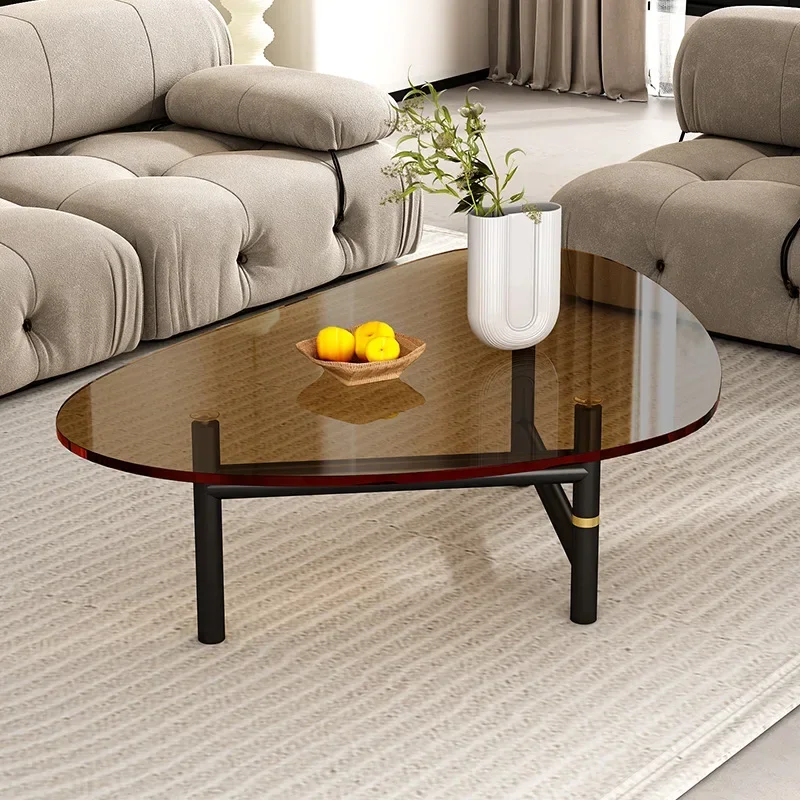 coffee table small apartment tempered glass, living room home simple modern Internet celebrity bed and breakfast