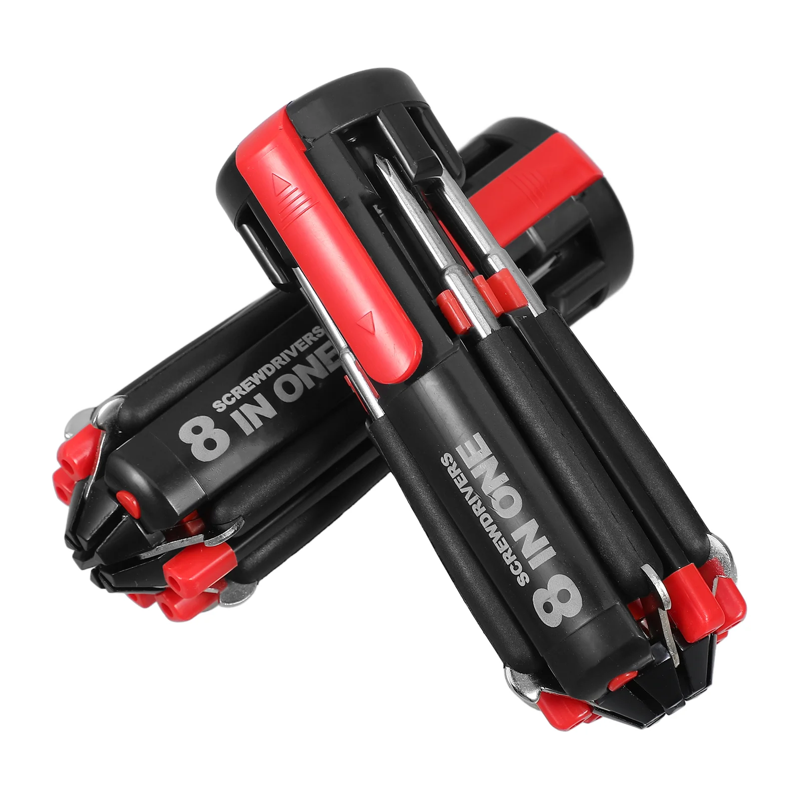 2Pcs 8 in 1  Gadgets Repair Tools Multifunction Mini Precision Pen Screw Driver Screwdriver Set Repair Tools Kit with LED Light