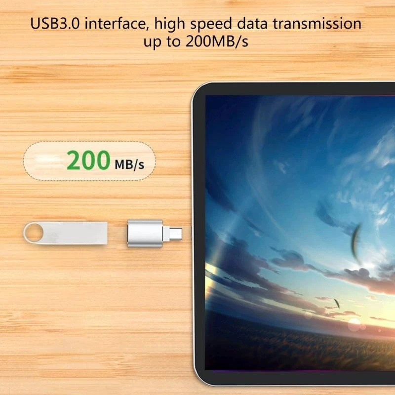 090F Портативный адаптер типа C USB C MALE TO USB 3,0 Женского конвертатора высокая скорость разъема быстрого зарядки для