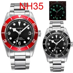 Luxury Corgeut Automatic Watch Men NH35 Mechanical Moven't 100M Waterproof Sport Sapphire Luminous Steel Wristwatch Reloj Hombre