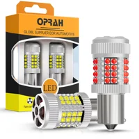 Oprah 2 uds luz LED de coche de alta potencia 1156 PY21W 1157 BAY15D P21/5W Canbus lámpara de señal de giro trasera delantera con ventilador 7440 W21/5W 12V