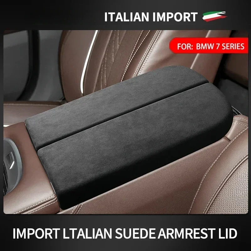Alcan tara Suede For BMW 7 Series G11 G12 2016 2017 2018 2019 2020 2021 2022 2023 Car Console Central Armrest Case Lid Box Cover