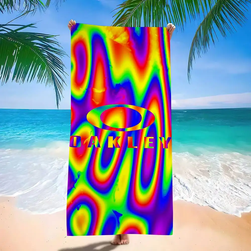 O-Oakleys Logo Microfiber Beach Towel Absorbent Quick dry Soft Yoga Swimming Resort Mountain Climbing Towel