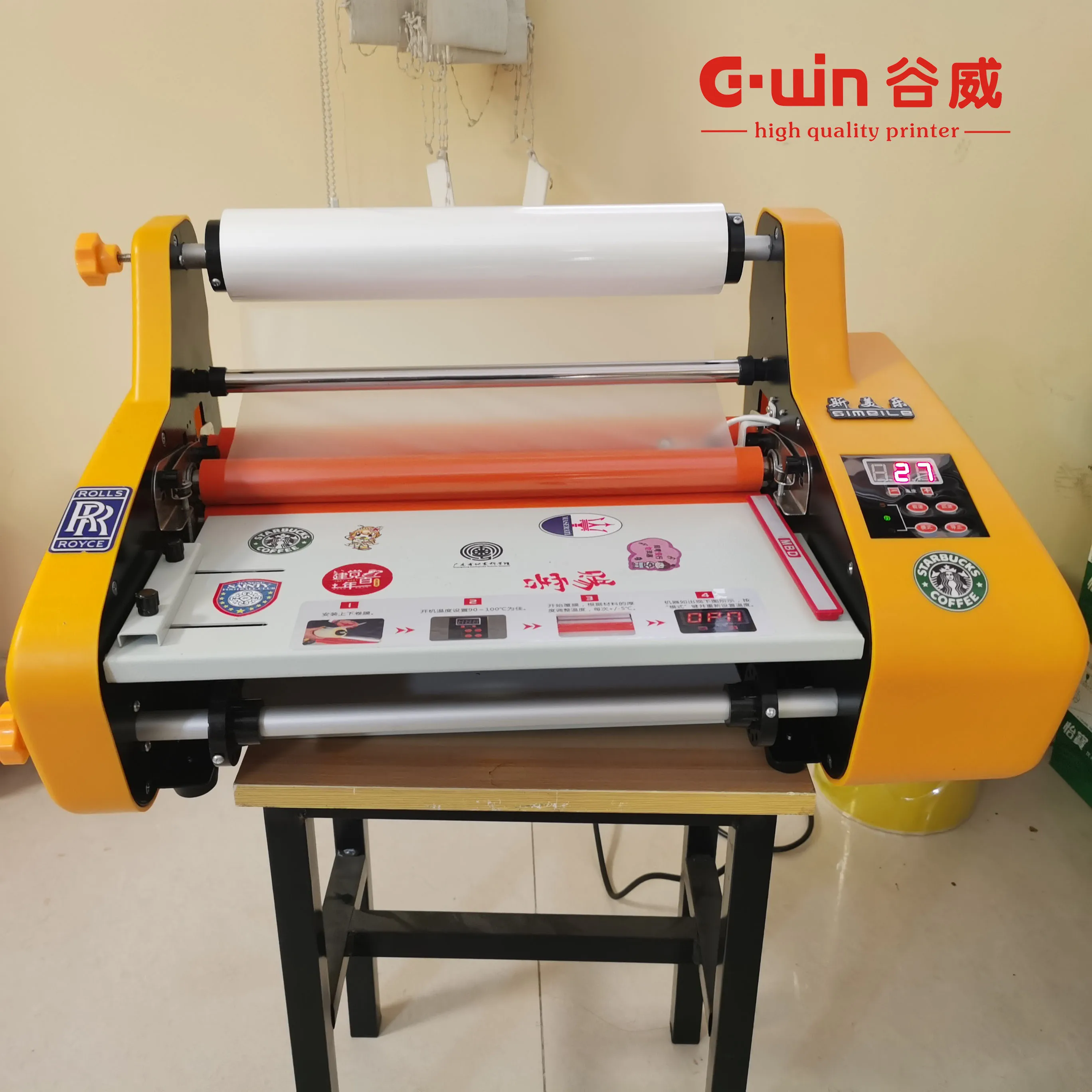 Intelligent Hot Roll laminator machine GW3510 for DTF uv printing A+B transfer hot sale