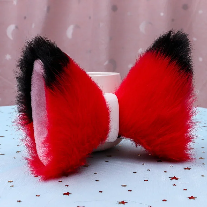 Vrouwen Lady Cat Fox Maid Pluche Oor Haar Clip Props Bands Anime Cosplay Kostuum Halloween Kerst