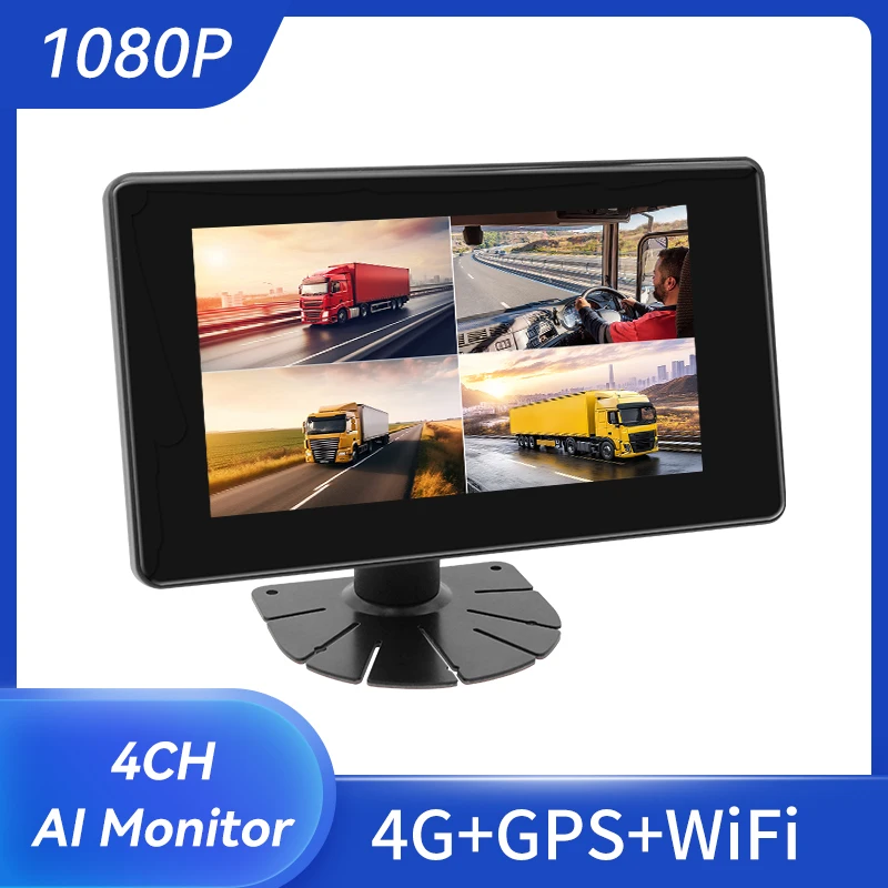 4G GPS Wifi Option 7Inch Touch Ai Dvr Monitor Truck Van Bus Taxi 2 -in-1 TF Card Car Monitor System In Hot Selling