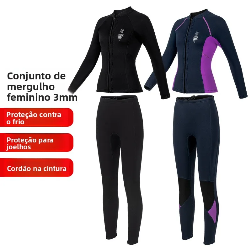 women's-diving-suit-long-sleeve-separate-top-snorkeling-cold-resistant-wetsuit-swimming-surfing-long-pants-outdoor-camping-tr