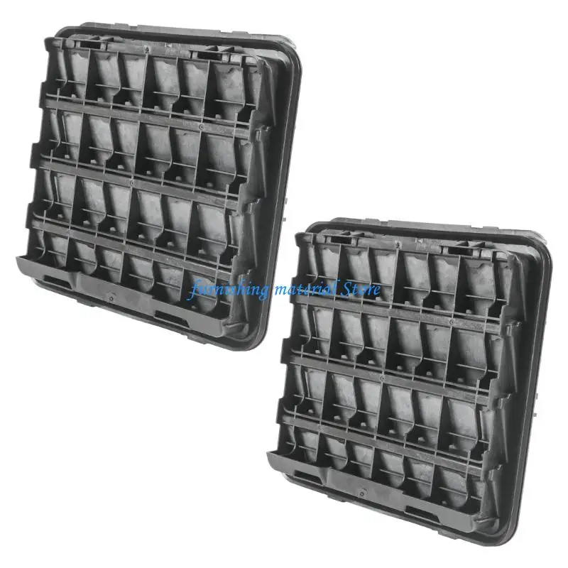 Y5GD Cab Vent Louvers 68323649AB Air Outlet Replacement Set, 2 Piece Black Plastic Body Side Exhaust Grilles with Clip In