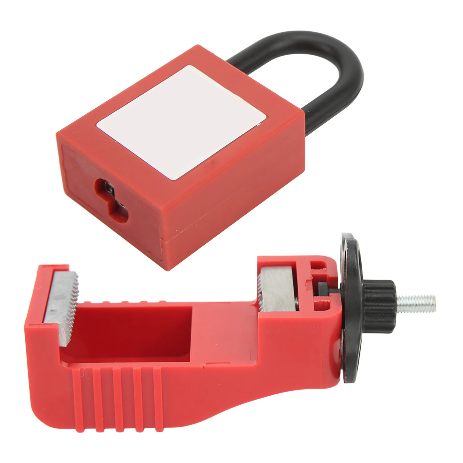 잠금 회로 차단기 잠금 장치, 합금 톱니 모양 나일론 자물쇠, 잠금 구멍, 태그아웃 장치, 25mm