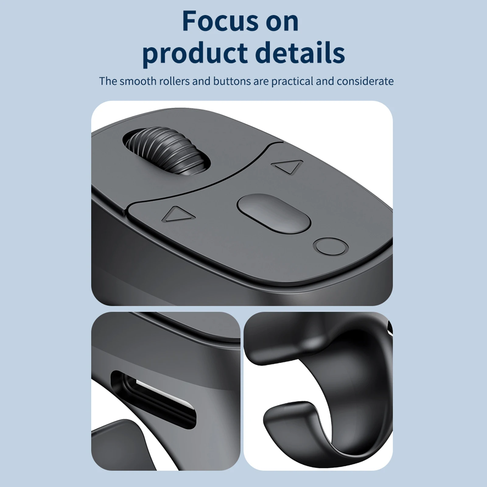BT 5.3 Fingertip Ring Remote Control Remote Control Mouse Scrolling Ring Wireless Camera Shutter Selfie Button