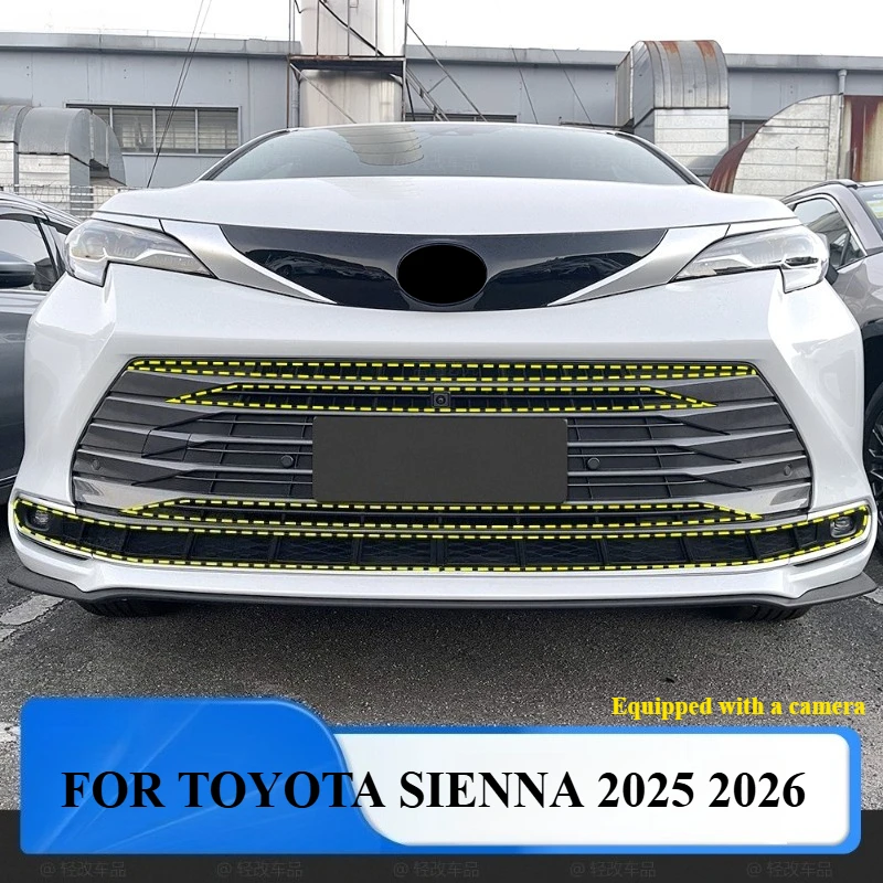 

ДЛЯ TOYOTA SIENNA 2025 2026, аксессуары для стайлинга автомобилей, защитная сетка, передняя решетка, передняя декоративная гоночная решетка, экран от насекомых