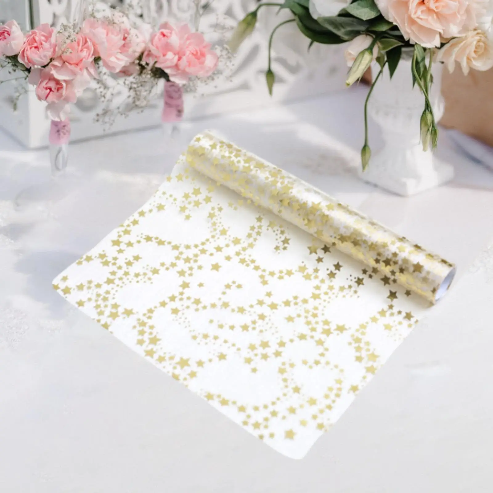 Christmas Table Runner Tablecloth Roll Christmas Table Decoration Table Cloth for New Year Birthday Events Festival Winter