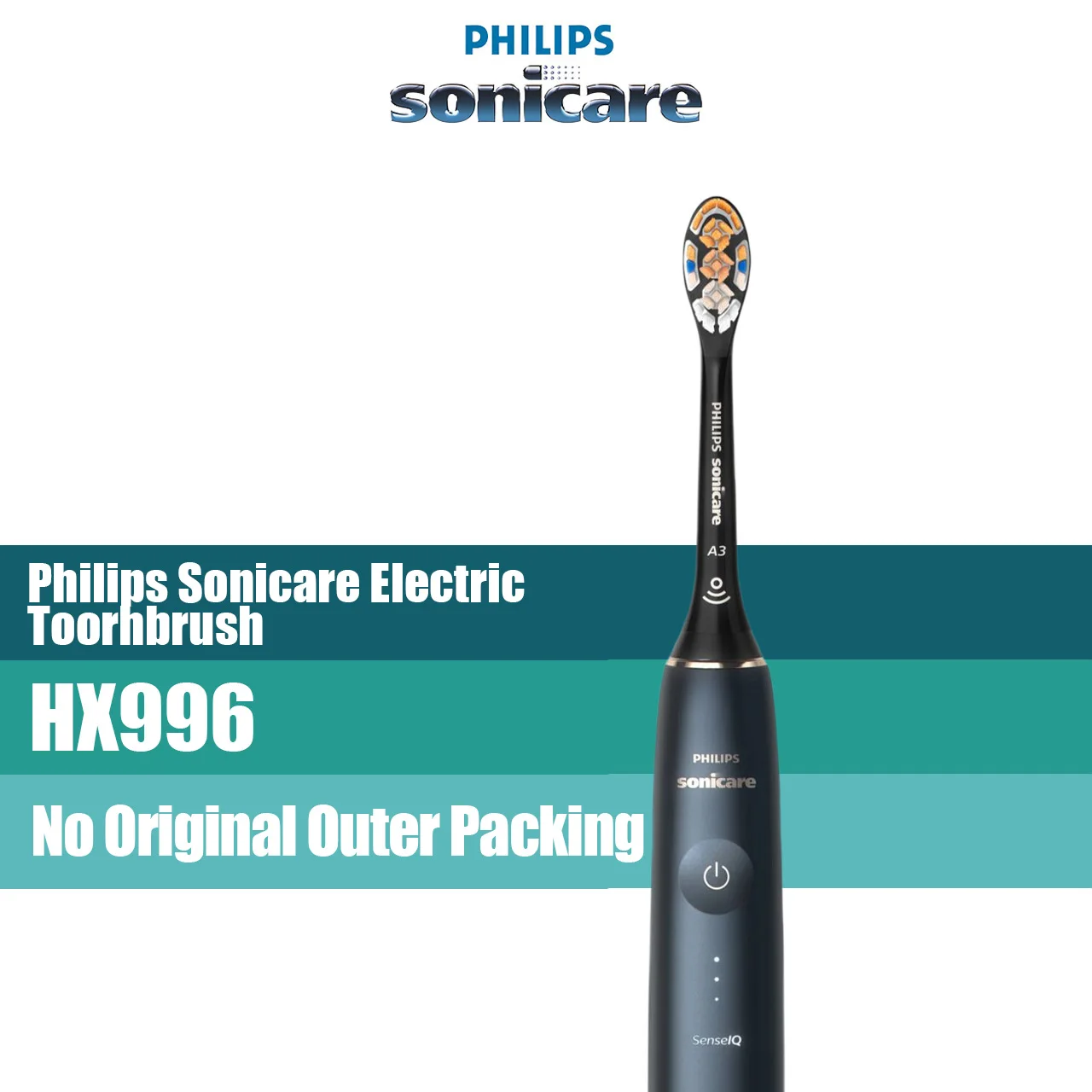 Philips Sonicare DiamondClean HX9996 elektrische tandenborstel oplaadbaar Philips vervangende koppen A3 volwassen marineblauw