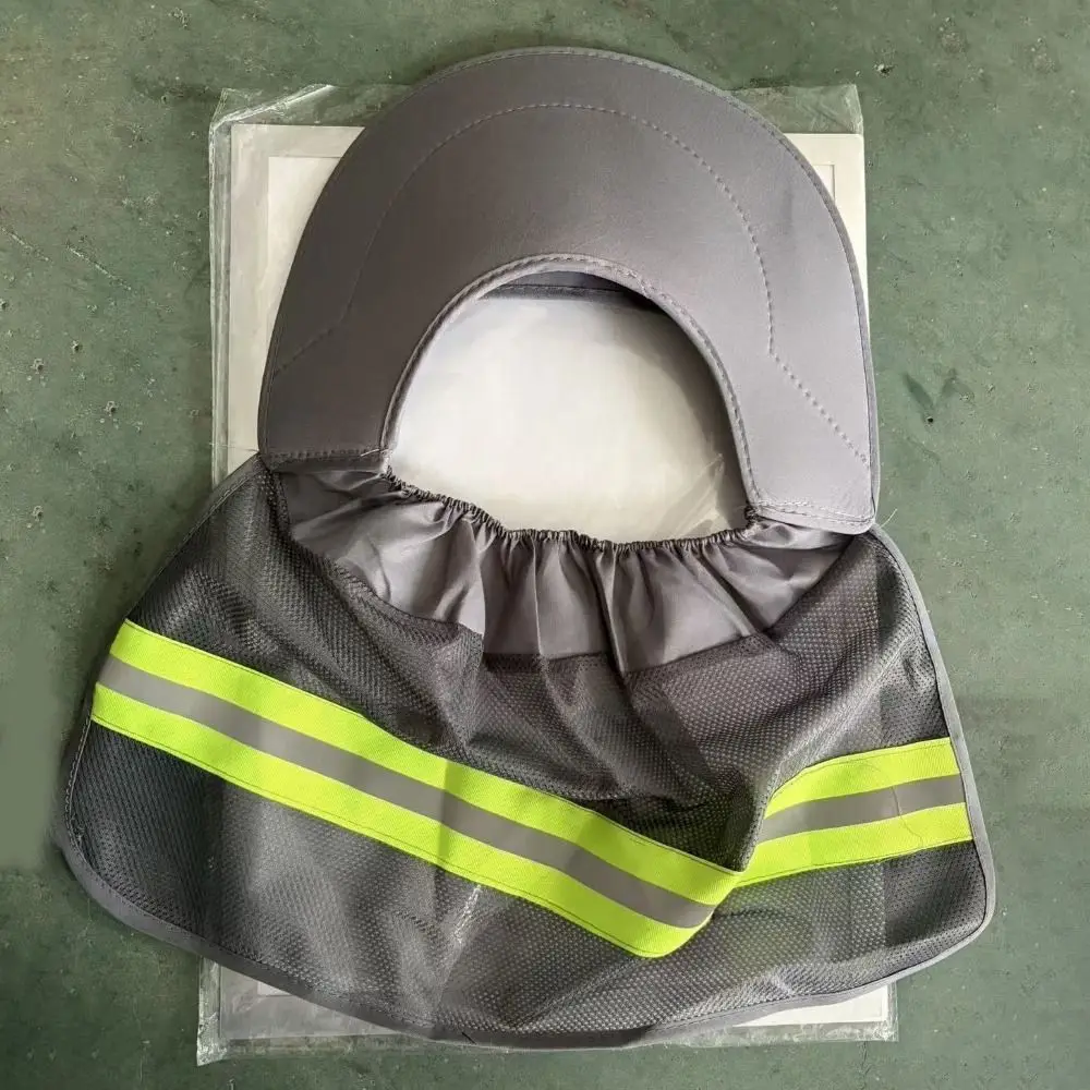 Mesh Hard Hat Sun Shield UV Protection Breathable Reflective Cap Cover Reflective Stripe Mesh Neck Sun Shield Summer