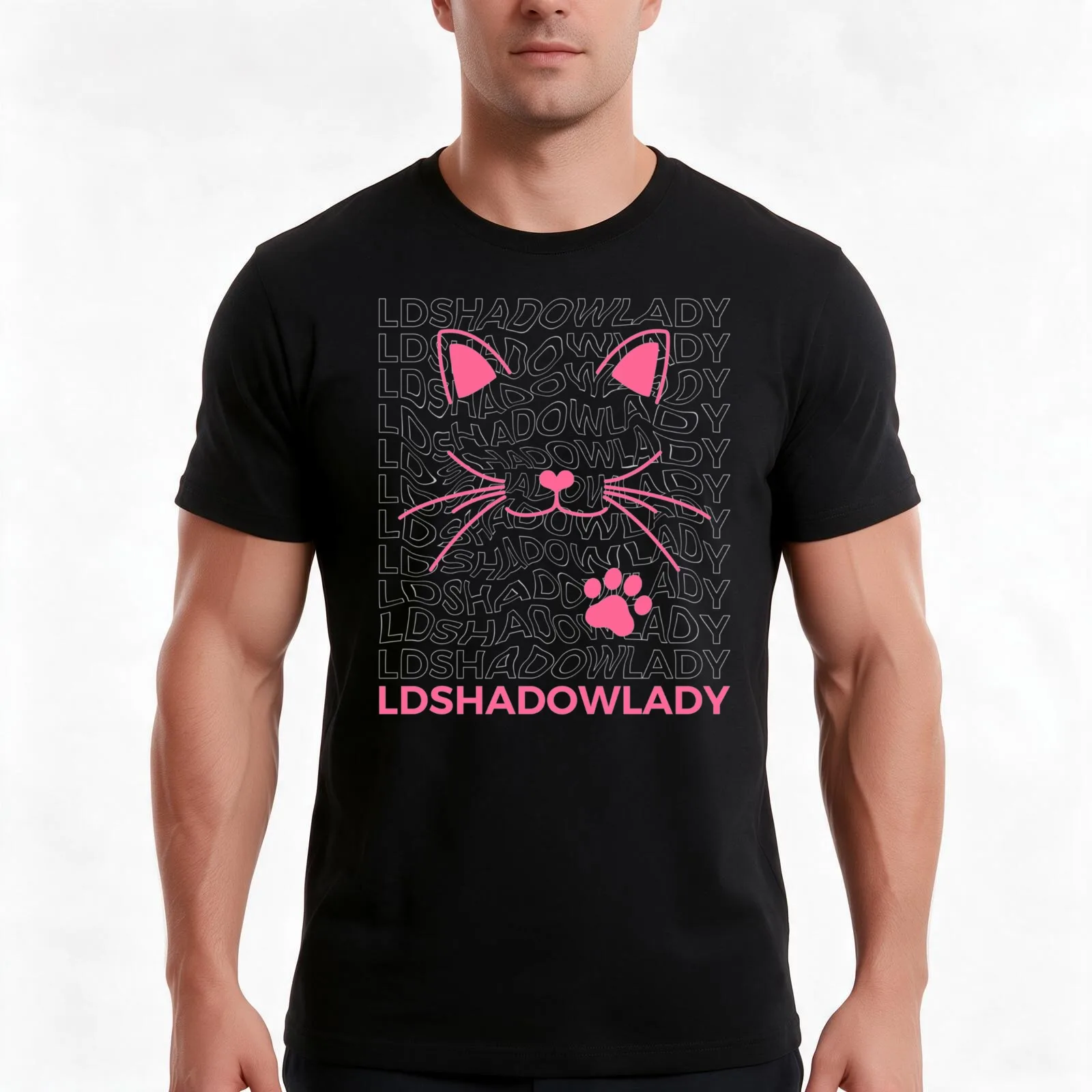 LDShadowLady Classic T-Shirt, Summer Casual Cotton Tee, Oversized Streetwear Tops, Vintage Graphic Print, Loose Fit Short Sleeve