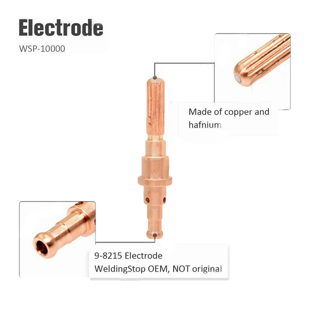 Torch Electrode Plasma Consumables Parts Replacement SL60/100 9-8215 PK20 Torch Nozzle WSP-10000 20 Pieces Set