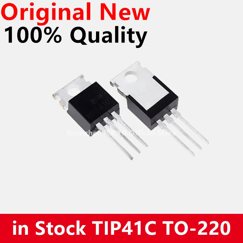 10 pces tip41c to220 tip41 para-220 ic novo e original