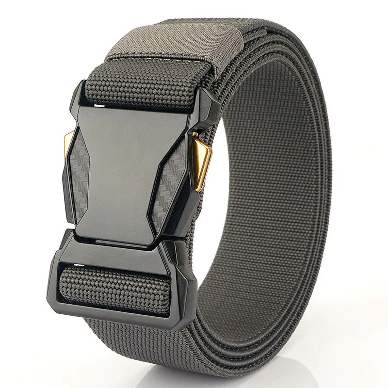 Genuine Tactical Belt Quick Release Outdoor Belt Soft Real Nylon Sports Accessories Men And Women Black Belt