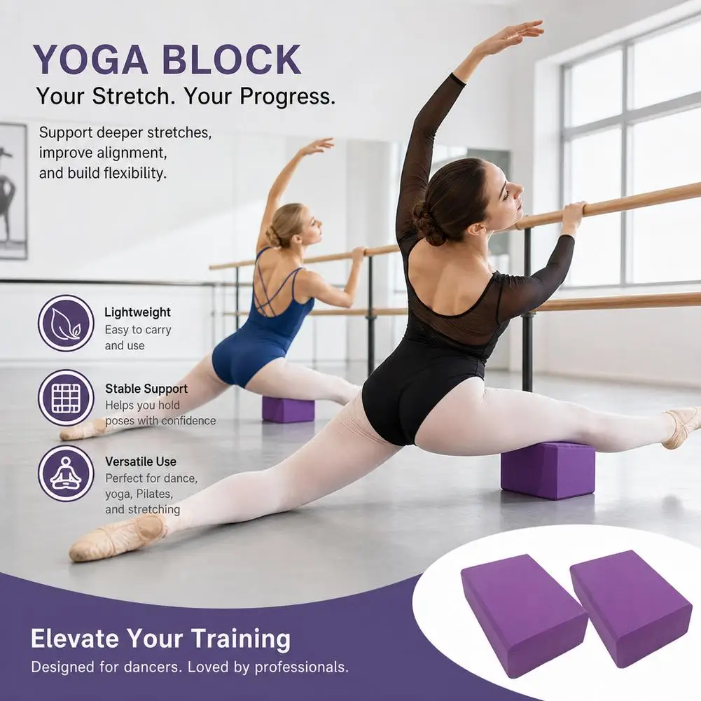 Dance Yoga Blocks Gym Foam Brick Pilates Training Exercise Fitness Bolster Pillow Cushion Stretching Body Shaping Building Cubes - view 3
