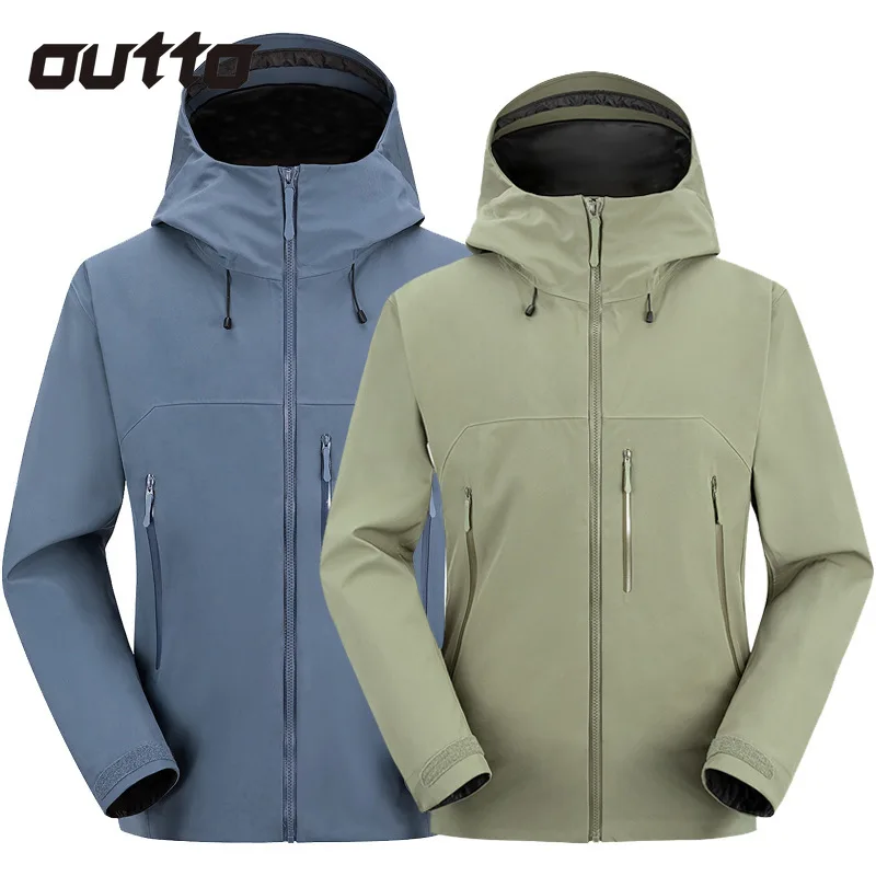 New Waterproof Charge Jacket Men Windproof Breathable Three-layer Taped Waterproof Coat Outdoor Hiking Camping Climbing Jackets