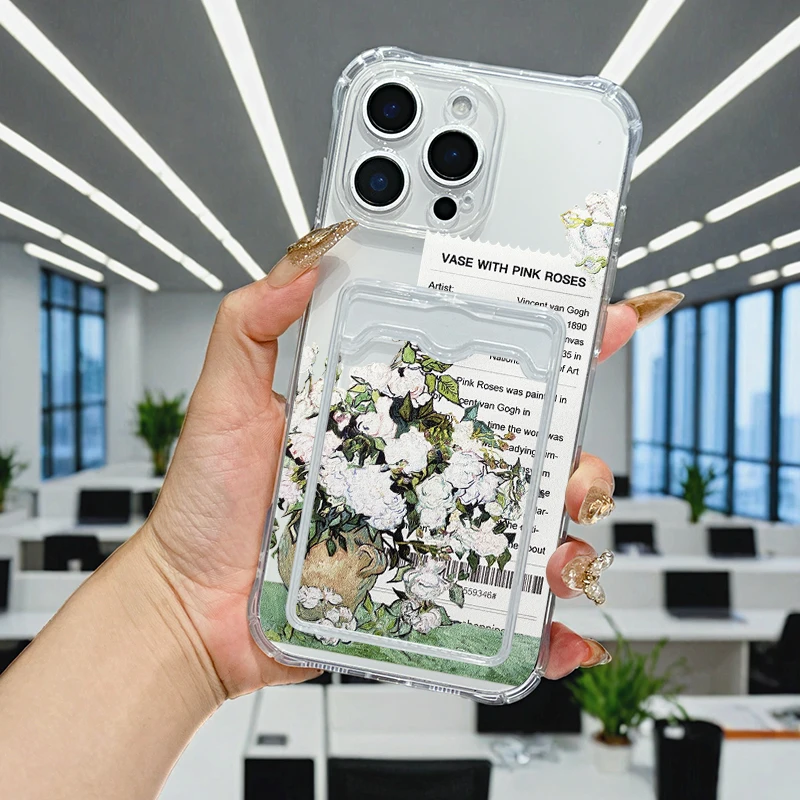 Rotating starry sky For IPhone 17 Pro Max 16 17 15 7 14 13 Plus 12 Mini 11 XR 16E Air softshell Transparent card pack phone case