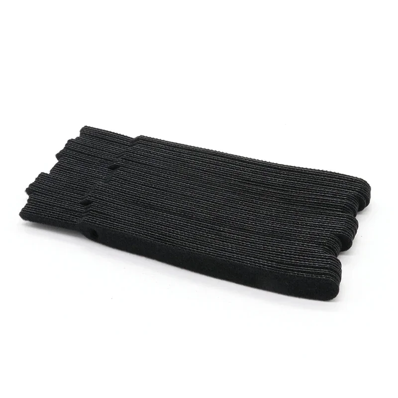 Black Releasable Cable Ties Wire Organizer 150 200 300mm Nylon Hook Loop Straps Wrap Zip Bundle Bandage Tie Plastics Fastening