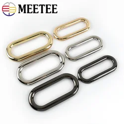 Meetee 2/4pcs ID75mm/ID88mm Oval Rings Metal Handle Frame Bag Handles Bags Eyelet Frames Kiss Clasp Clutch Buckle DIY Accessory