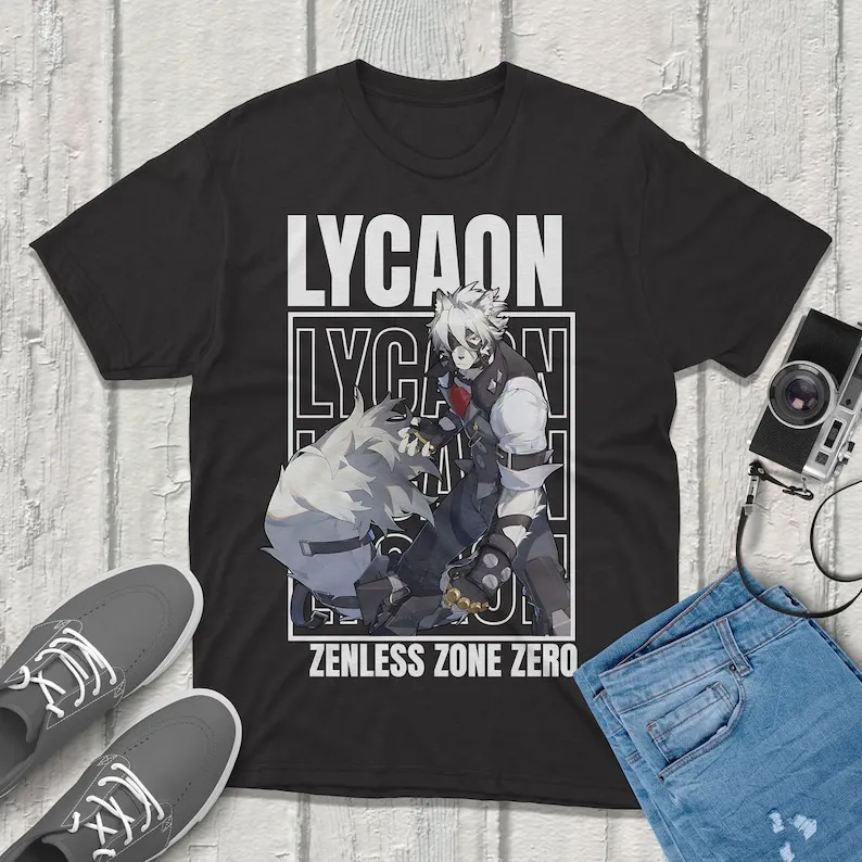 

Футболка Lycaon Zenless Zone Zero, уличная одежда унисекс, аниме