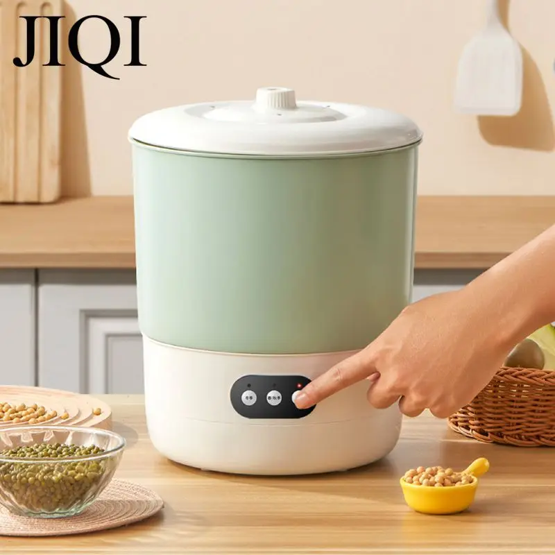 2 layer Thermostatic Bean Sprouts Maker with Pressure Plate Automatic Water Circulation bean soaking Sprouting Shaded Incubator