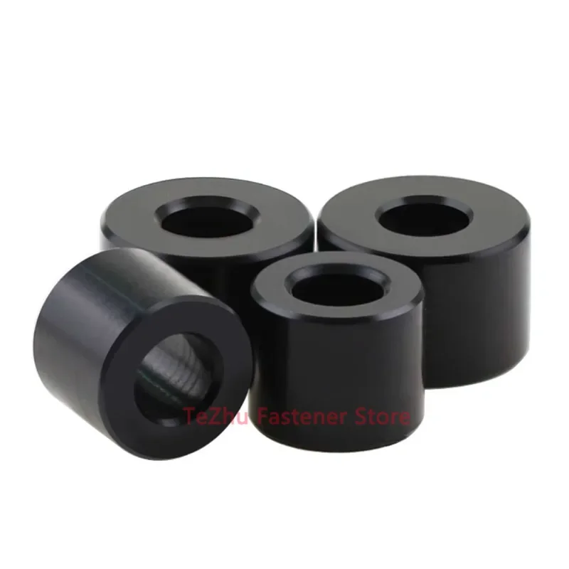 M3 M4 M5 M6 M8 M10 Black POM Round Hollow Unthread Standoff Bushing Washer Spacer Sleeve Insulated Plastic Gasket Length 1-20mm