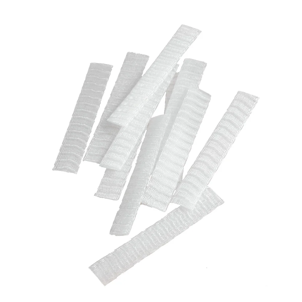 100 stuks make-upborstelmouwen 7x1cm beschermhoezen pe plastic gaas voor schone opslag reisvriendelijke make-up tool accessoirekit