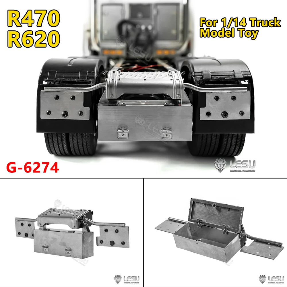 LESU G-6274 1/14 truck model toy tractor R620 R470 tail beam toolbox universal tamiya metal accessories upgrade modification