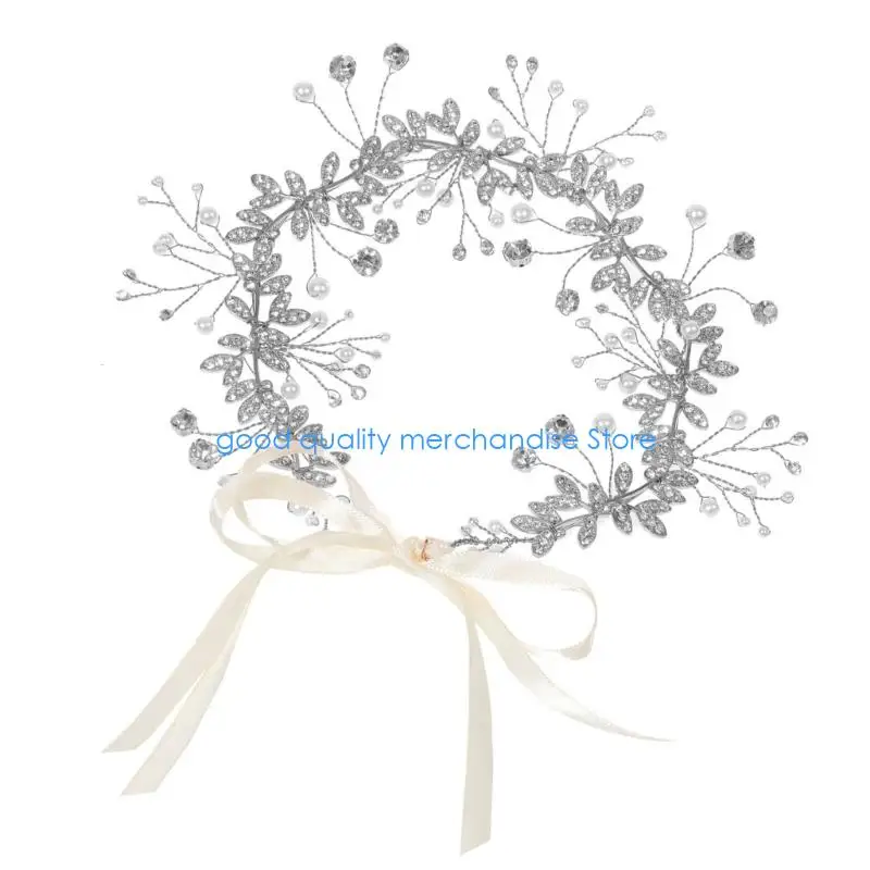 Y5JD حزام خصر كريستال لؤلؤي قابل للتعديل حزام خصر أنيق خصر ديكورات لفستان زفاف العروس والمناسبات الرسمية #2