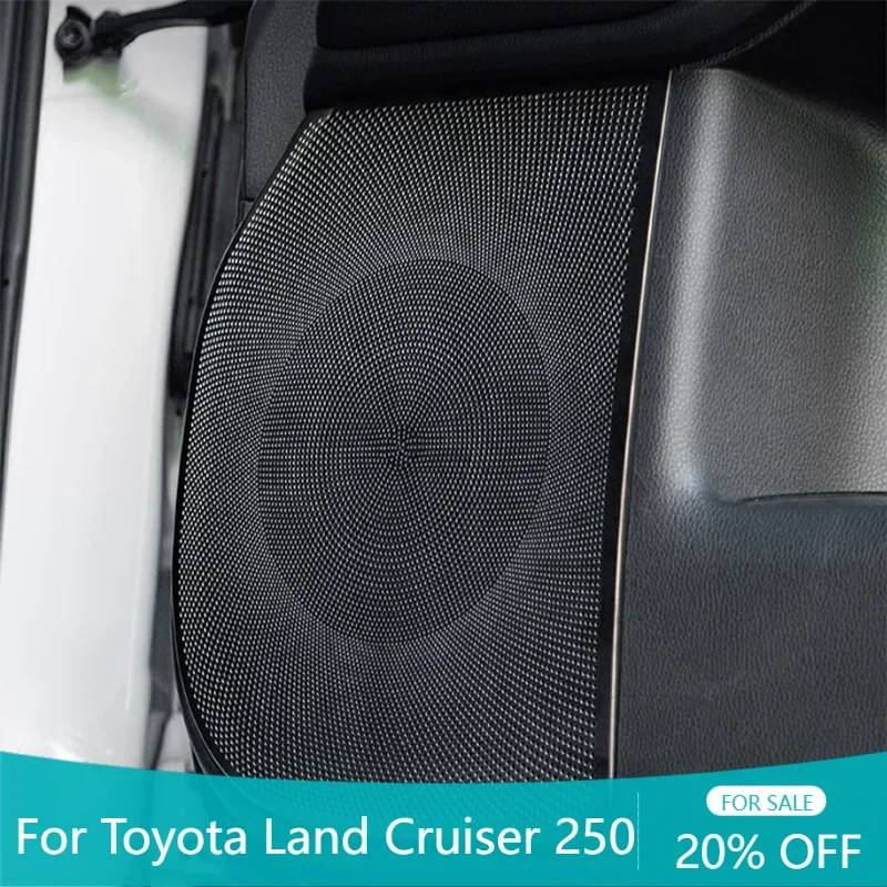 

Крышка автомобильного аудиодинамика, накладка громкоговорителя, стальные аксессуары для интерьера для Toyota Land Cruiser 250 Prado LC250 2024 2025