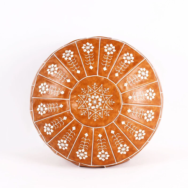 Fodera per futon in pelle marocchina, cuscino pigro, ricamo mandala fatto a mano, fodere per tappetino Tatami morbido personalizzato folk nordico