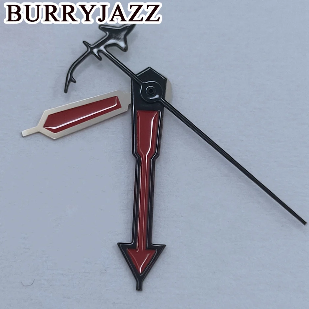 BURRYJAZZ NH35 NH36 NH38 7S26 7S36 4R35 4R36 Watch Hands Silver Red Black Hands Green Luminous