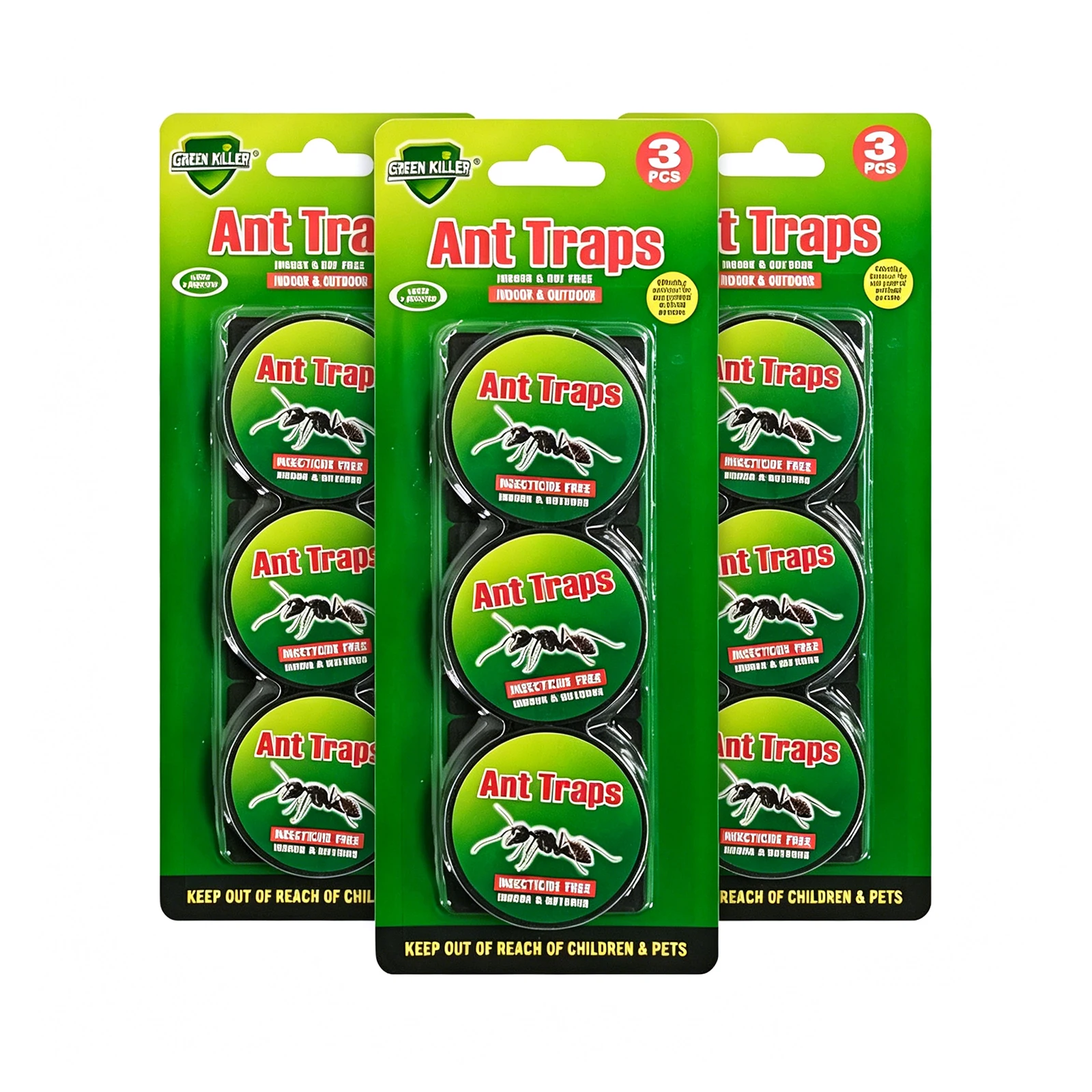 Piège à fourmis 9 pièces : Élimine les fourmis et leurs nids – Appât adhésif anti-fourmis pour la ma