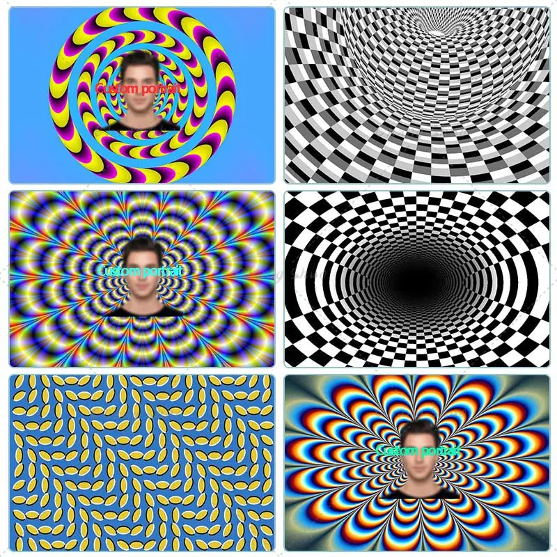 

Custom Portrait Vortex Spiral Hypnosis CMYK Background 3D Vertigo Photography Background Optical Illusion Photo Banner Props