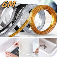 6M Ceramic Tile Gap Tape Kitchen Bathroom Waterproof Beautiful Seam Self-Adhesive Sticker Wall Floor Gap Line Decorative Strip