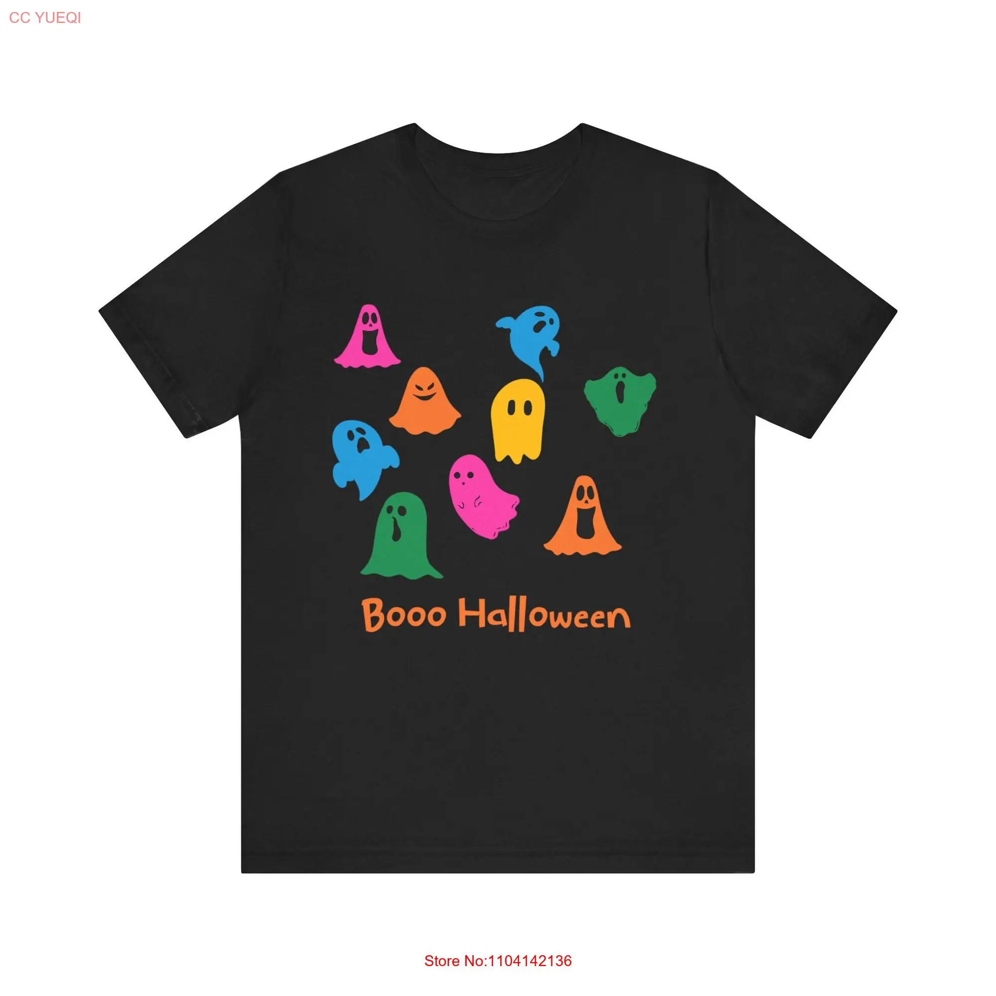 Get in the Spirit Cute Ghost T Shirt for a Fabulous Halloween long or short sleeves