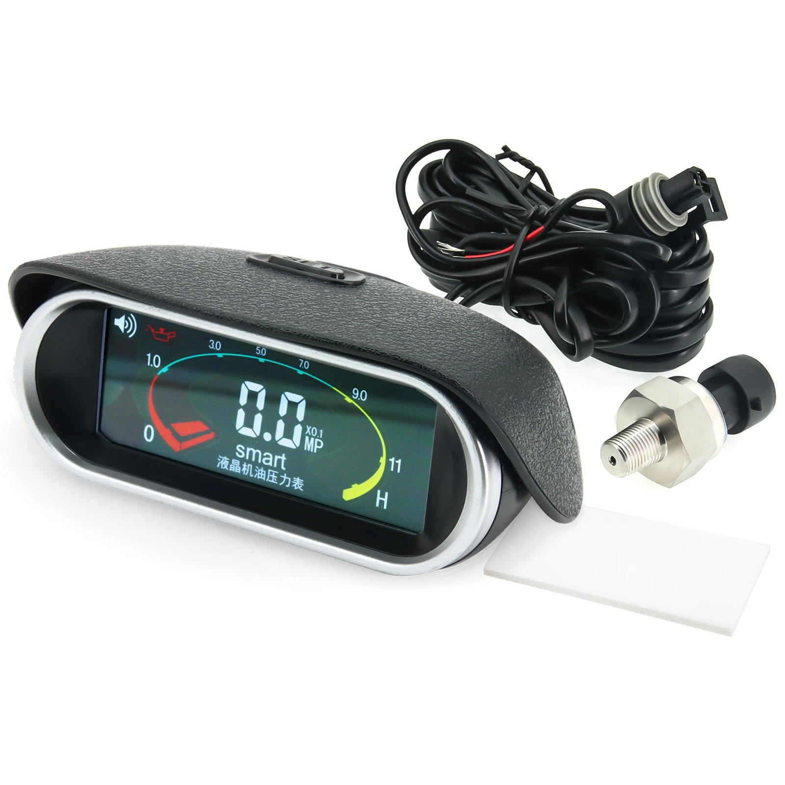 LCD Truck Car Oil Pressure Gauge 9-36V digital fuel pressure gauge racing parts engine oil press meter with sensor 1/8 npt