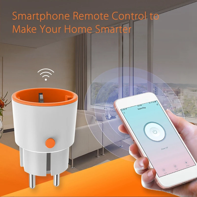 Soquete Wi-Fi Tuya Smart Zigbee 3.0, Monitoramento de Energia, Temporizador, Controle de Voz, Plugue EU, Reutilizável, Durável, 16A