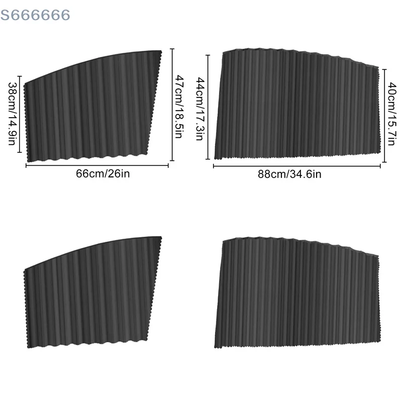 

4Pcs Magnetic Drapes For Car Window Block Sunlight Automotive Drapes For Sleeping For Car Windows Sun Shades Adjustable Drapes