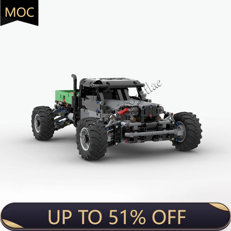 

New 1437 PCS MOC City Car Off Road Pickup Truck Model Technology Building Blocks Creative Children Toys Popular Halloween Gifts