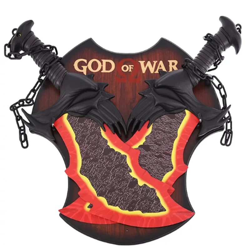 1:1 Cosplay God of War 4 Home Decor War Beast Axe Flaming Twin Blades Pirate Ghost Axe Prop sword Role Playing Cos PU toy sword